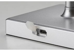 Rabalux 76013- LED Dimmelhető újratölthető asztali lámpa TAENA 4W/3,7V IP44 ezüst