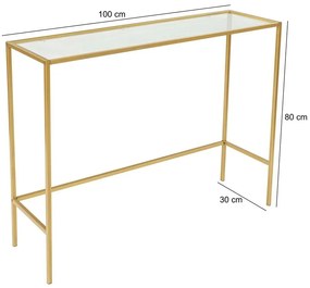 Canvas Gold konzolasztal