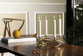 Karácsonyi gyertyatartó / Adventi koszorú, arany - Georg Jensen