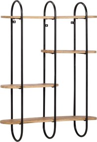 vidaXL fali polc 90x20x116,5 cm tömör nyersfa Mango