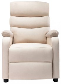 krémszínű szövet elektromos masszázsfotel