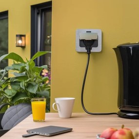 Brilagi - Kültéri beépített padló aljzat IP55 matt króm négyszögletes