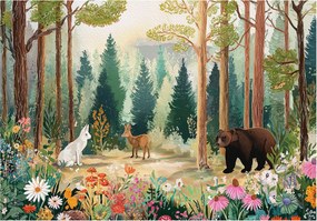 Fotótapéta Gyerekeknek Erdő Fák Tapéta Gyerekszoba 250x175