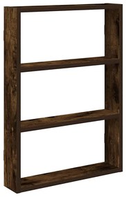 füstös tölgy színű szerelt fa fali polc 43 x 9 x 60 cm