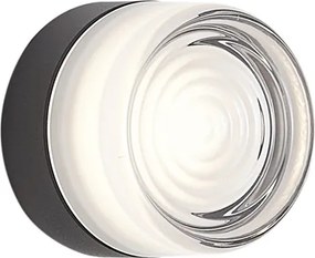 Design fali lámpa fekete opál üveggel IP44 - Michele