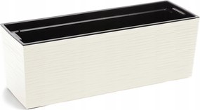 Erkélyláda virágtartó krémszínű véső virágtartó 19x56 cm