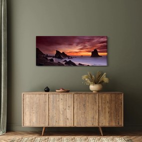 Naplemente a tengerparton képe (120x50 cm)