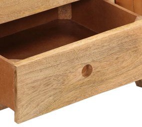 barna valódi kecskebőr és tömör mangófa bokpad 107 cm