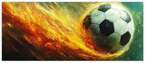 Kép - Focilabda repülés közben (120x50 cm)