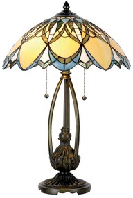 Tiffany asztali lámpa Bézs Ø 40x60 cm