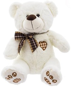 Euro Baby puha teddy medve 40cm - fehér / krémszín