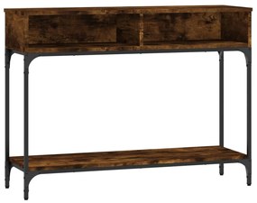 füstös tölgy színű szerelt fa tálalóasztal 100 x 30,5 x 75 cm