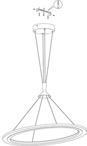 Eglo 98427 - LED RGB Dimmelhető csillár zsinóron HORNITOS-C LED/37W/230V + távirányító