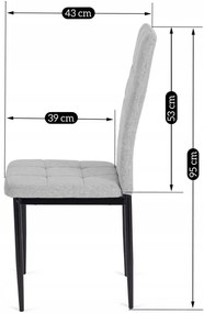 Étkező Szék Szürke TEX