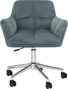 Irodai szék, szürke Velvet anyag/króm, HAGRID NEW