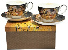 Gustav Klimt porcelán csésze aljjal 2 személyes 250 ml A Csók