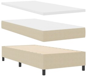 Boxspring ágy matraccal Világos zöld szürke Egyszemélyes Kordbársony