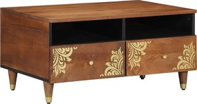 vidaXL Dohányzóasztal fiókkal Méz barna 80 x 54 x 40 cm Tömör Mangófát