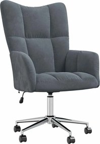 vidaXL Pihenőszék kerékkel Sötétszürke 69 x 61,5 x 102 cm Bársony