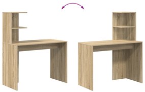 vidaXL Sonoma Tölgy Íróasztal Sonoma tölgy Forgácslap Standard Íróasztal
