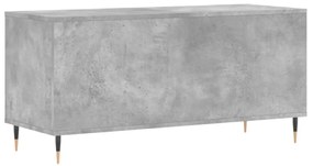 betonszürke szerelt fa hanglemezszekrény 100 x 38 x 48 cm