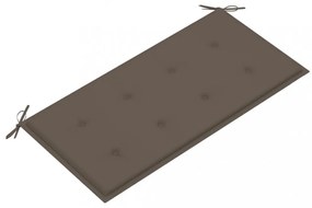 tömör tíkfa kerti pad tópszínű párnával 112 cm