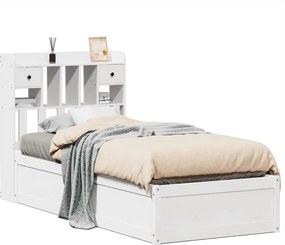 vidaXL fehér tömör fenyőfa ágy matrac nélkül 90 x 200 cm