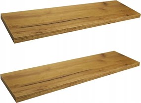 Falra Akasztható Polc 65 CM Tölgy Craft Arany 2 Db