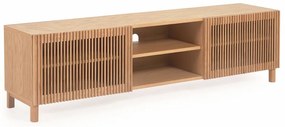 Natúr színű TV-állvány tölgyfa dekorral 180x50 cm Beyla – Kave Home