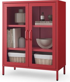 Vitrin GINA, 800 x 1015 x 400 mm, Modern: piros