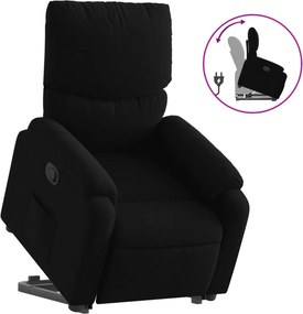 vidaXL fekete szövet felállást segítő dönthető fotel