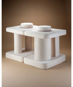 Krémszínű buklé gyerek kanapé 132 cm Settee – Wigiwama