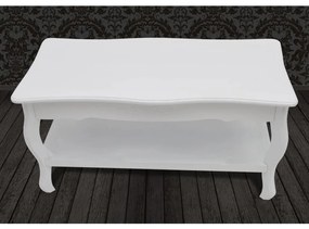 2 szintes fehér MDF dohányzóasztal