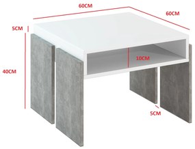 Dohányzóasztal Ramea (platinum grange tölgy + fekete). Akció -18%. 1055242