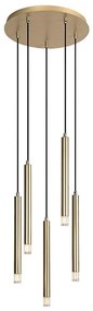 Rabalux Rabalux 72361 - Csillár zsinóron RAMIRA 5xG9/5W/230V arany RL72361