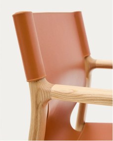 Konyakbarna kőrisfa karfás étkezőszék Jan – Kave Home