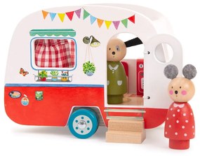 Fa játékautó La Grande Famille Caravan – Moulin Roty