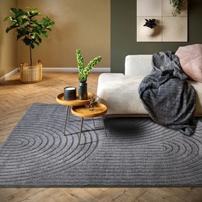 Antracitszürke szőnyeg 160x235 cm Panglao New York Anthracite – Elle Decoration