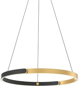 Zuma Line MD4417-1M-3BGD - LINOS LED csillár 30W 230V fekete/arany