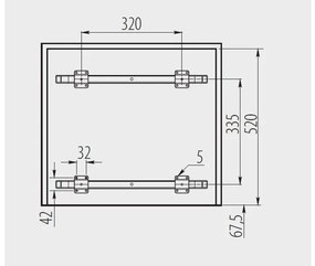 Hulladékgyűjtő GTV Practi Eco 600, szelektív, frontkihúzású, lágy záródás, 2*34 L edénnyel, fedéllel