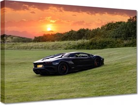 Vászonkép 30x20 Fekete sportautó