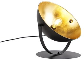 Ipari asztali lámpa fekete, állítható arany 39,2 cm - Magnax