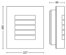 Philips 1747047PN - Kültéri fali lámpa 1xE27/60W/230V IP44 matt króm