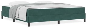 Boxspring ágy matraccal Sötétzöld 180 x 200 cm Bársony
