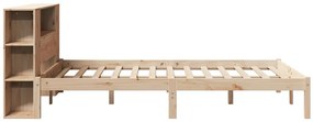 tömör fenyőfa könyvespolcos ágy matrac nélkül 120 x 190 cm