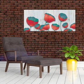 Kép - Pipacsok - kerozin (120x50 cm)