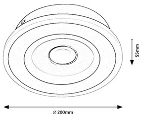 Rabalux 6959 - LED mennyezeti lámpatest TANELI LED/20W/230V 3000/4000/6000K