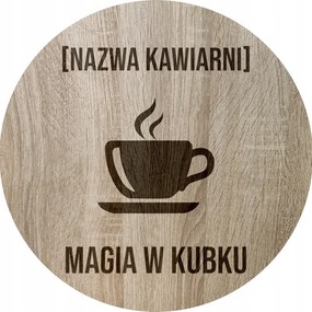 Bögrealátét szett Személyre szabás (Kávéház neve) Varázslat a bögrében