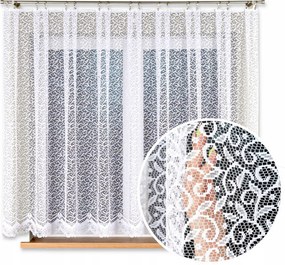 Függöny Rövid 300x160 Függöny Konyha Béka Fehér Mintás 10941