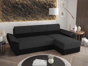 Sarok ülőgarnitúra Radiant L2 (sötétszürke + fekete) (J). 1057454